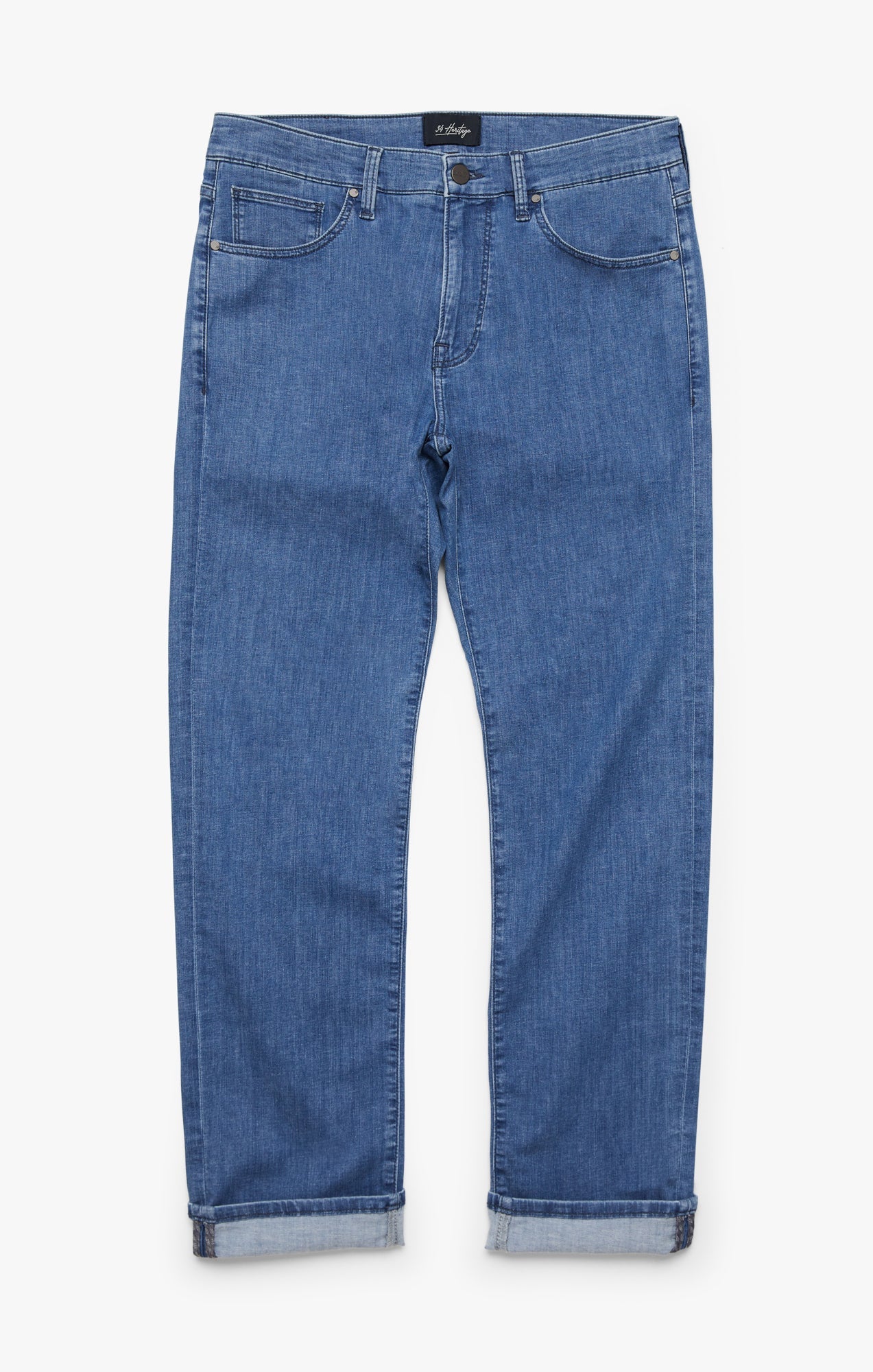 34 HERITAGE Courage Straight Leg Jeans In Light Shaded Kona