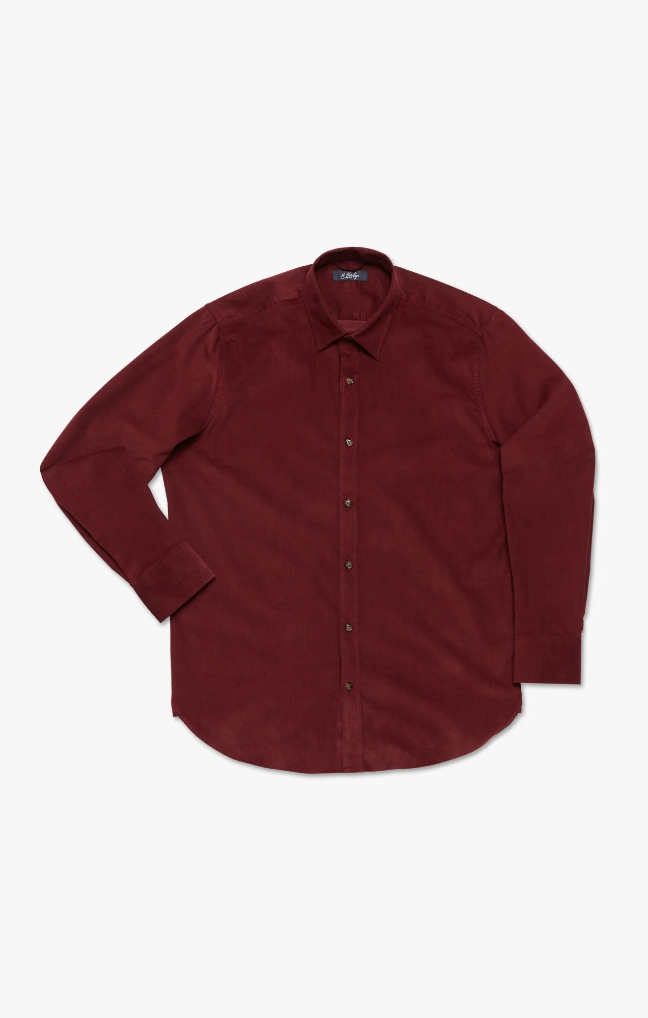 34 HERITAGE.Shirt | Corduroy Shirt In Bordeaux