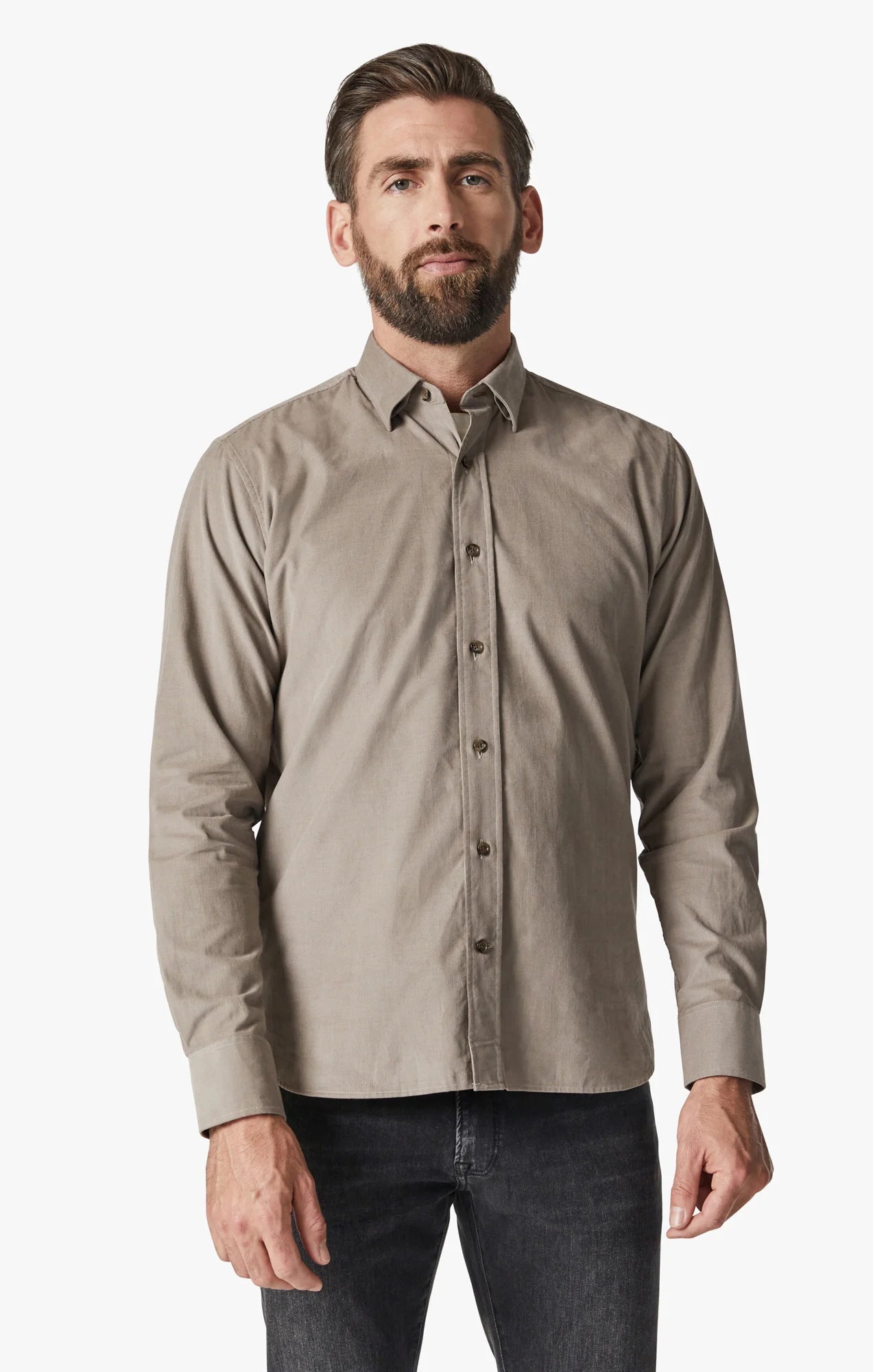 34 HERITAGE. Shirt | Corduroy Shirt In Beige