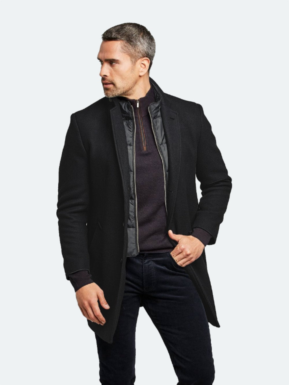 Bugatti Wool Coat Black 621428-69071-290