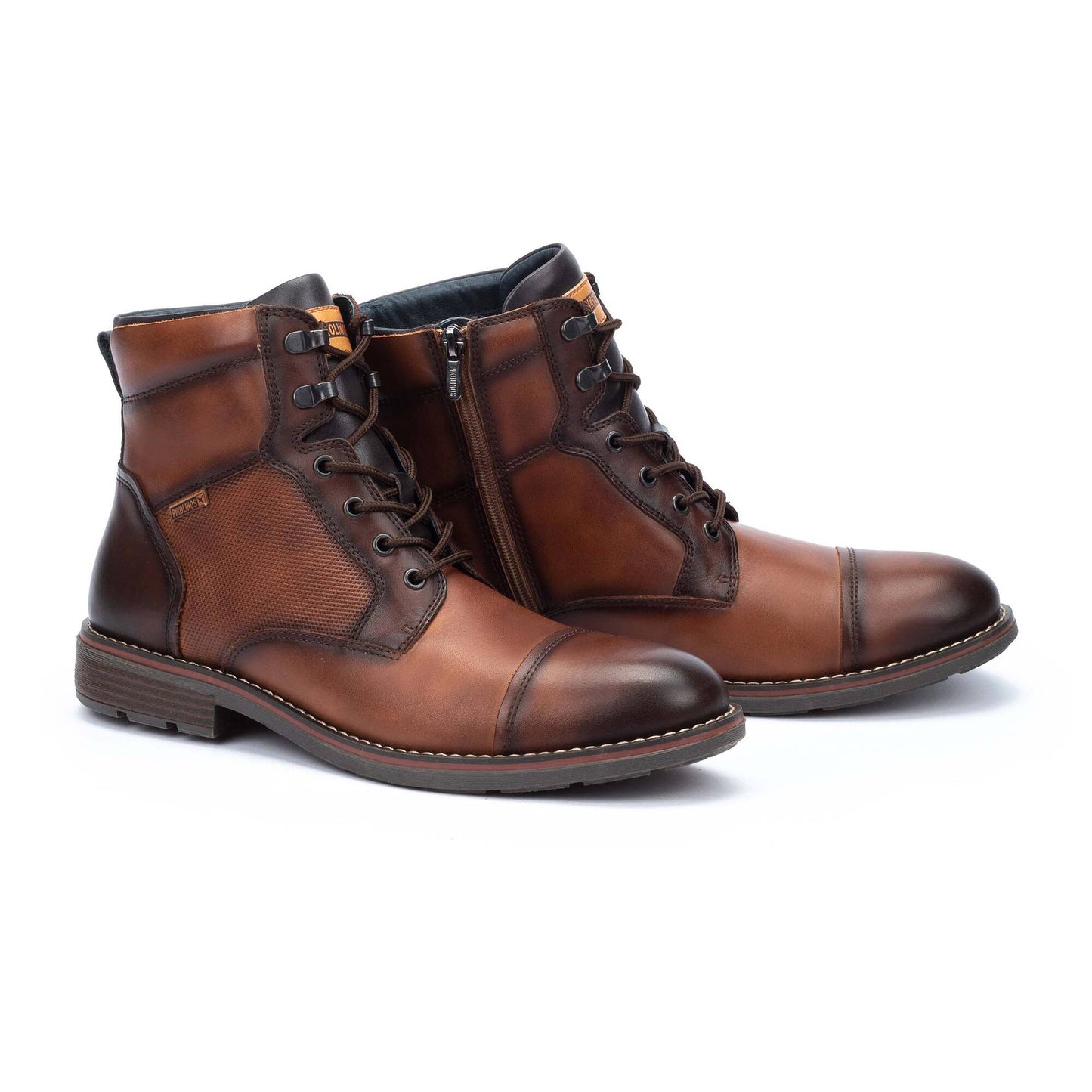 Pikolinos| YORK-Lace-up boots with zip inside  M2M-8156C1-CUERO