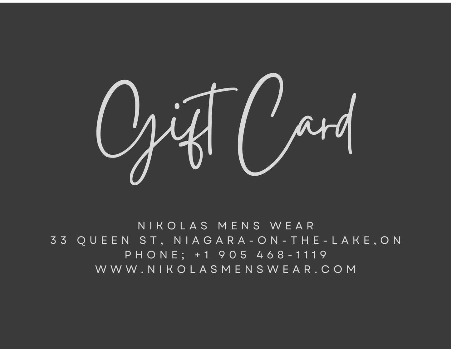 NIKOLAS Gift Card