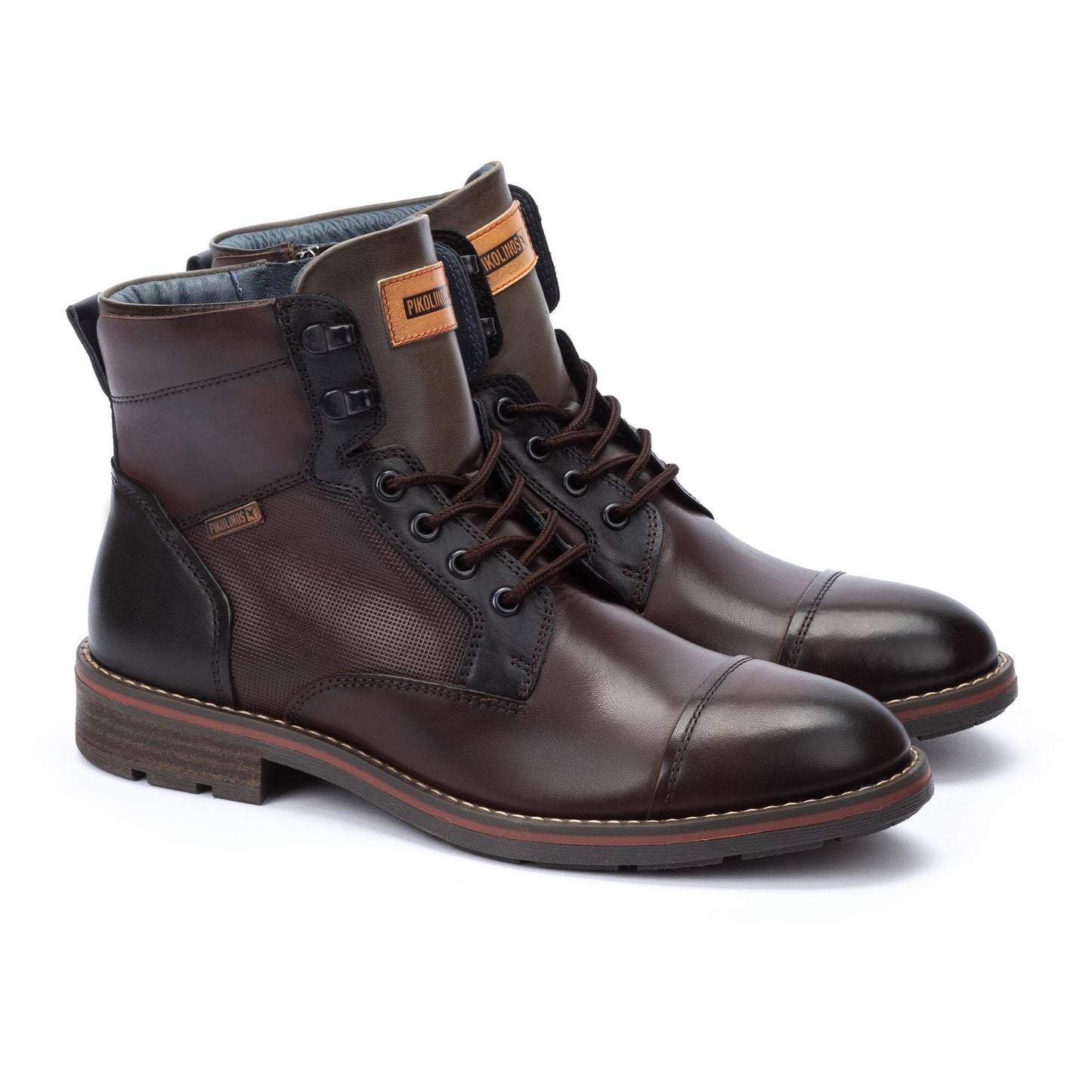 Pikolinos|  YORK- Lace-up boots with zip inside M2M-8156C1-OLMO