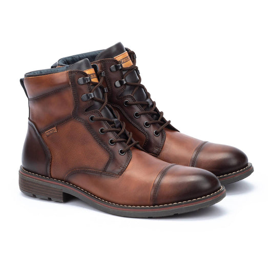 Pikolinos| YORK-Lace-up boots with zip inside  M2M-8156C1-CUERO