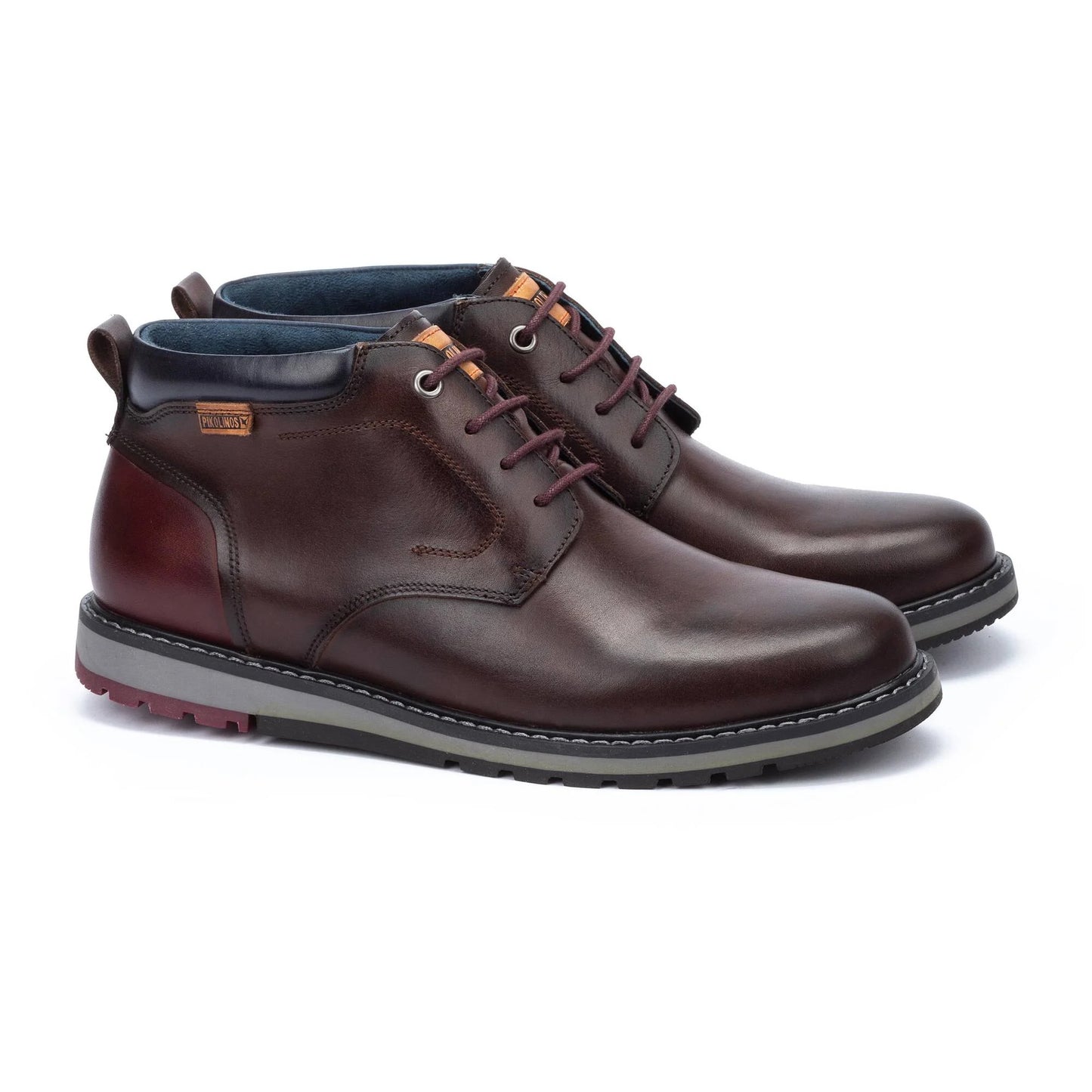 Pikolinos| BERNA-Men’s lace-up ankle boots  M8J-8181-OLMO