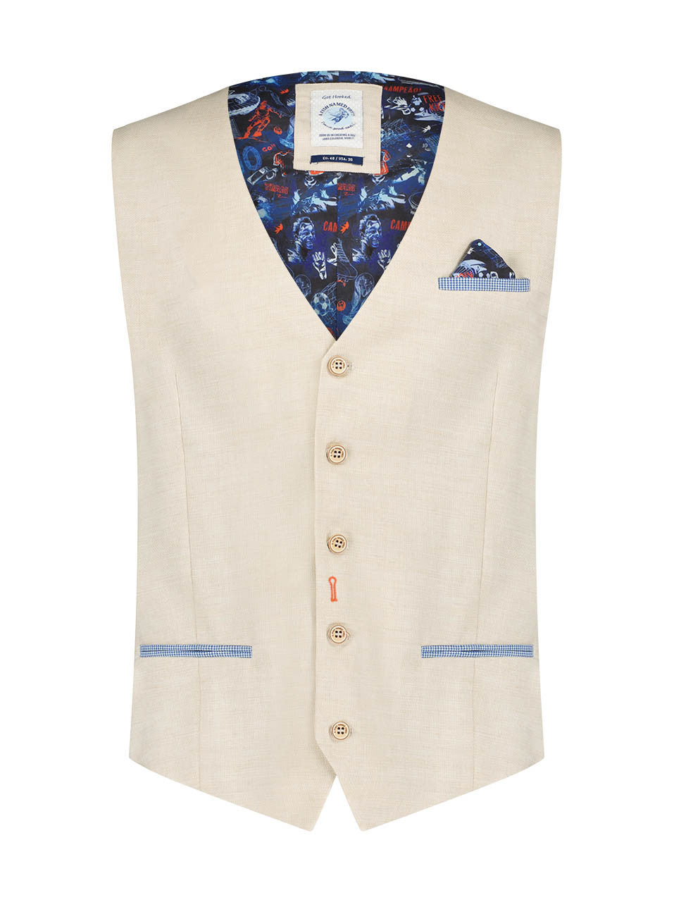 A Fish named Fred | Waistcoat sand linen look brasil