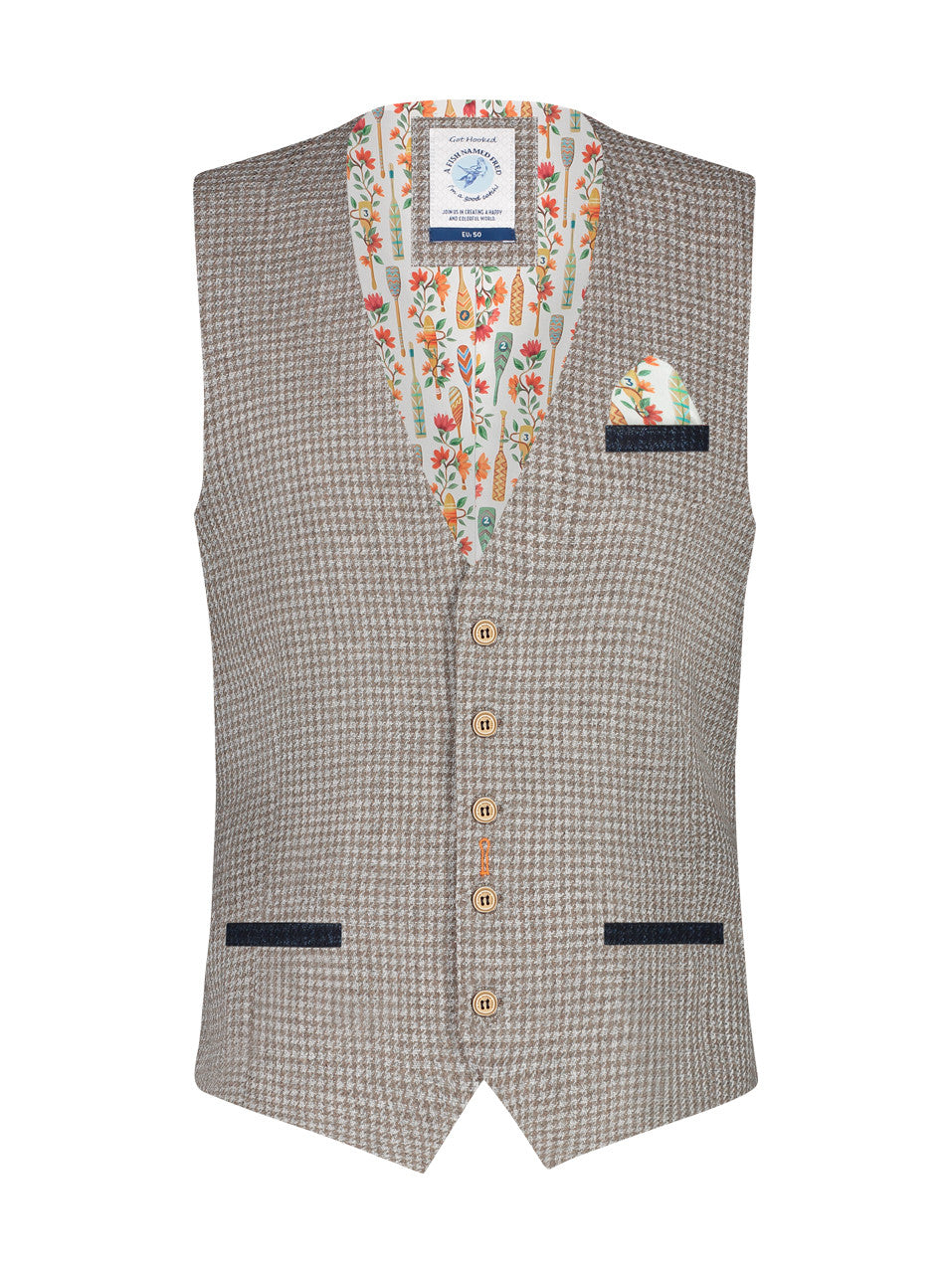 A Fish named Fred | Waistcoat Small Check 29.142-205