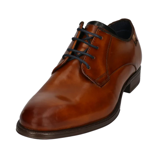 312-AG302-1100-6300 | Bugatti Merlo lace-ups cognac