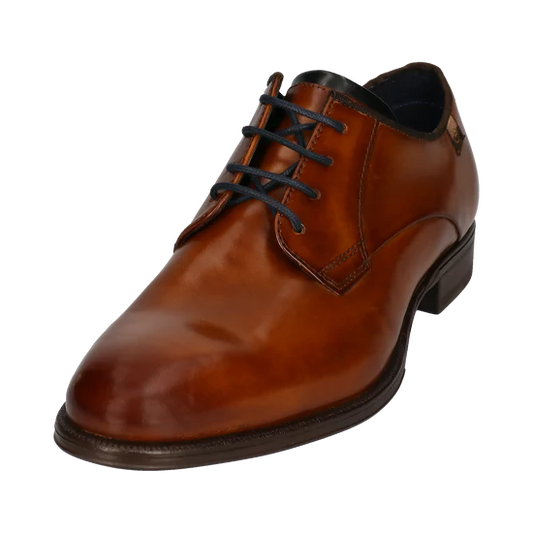 312-AG302-1100-6300 | Bugatti Merlo lace-ups cognac