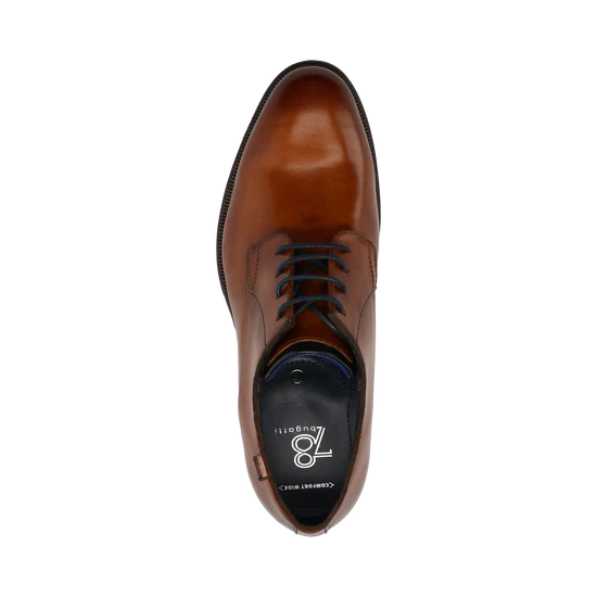 312-AG302-1100-6300 | Bugatti Merlo lace-ups cognac