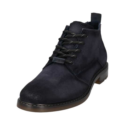 331-7823I-3400 4100 | Nubuck Lace Up Boots in Dark Blue