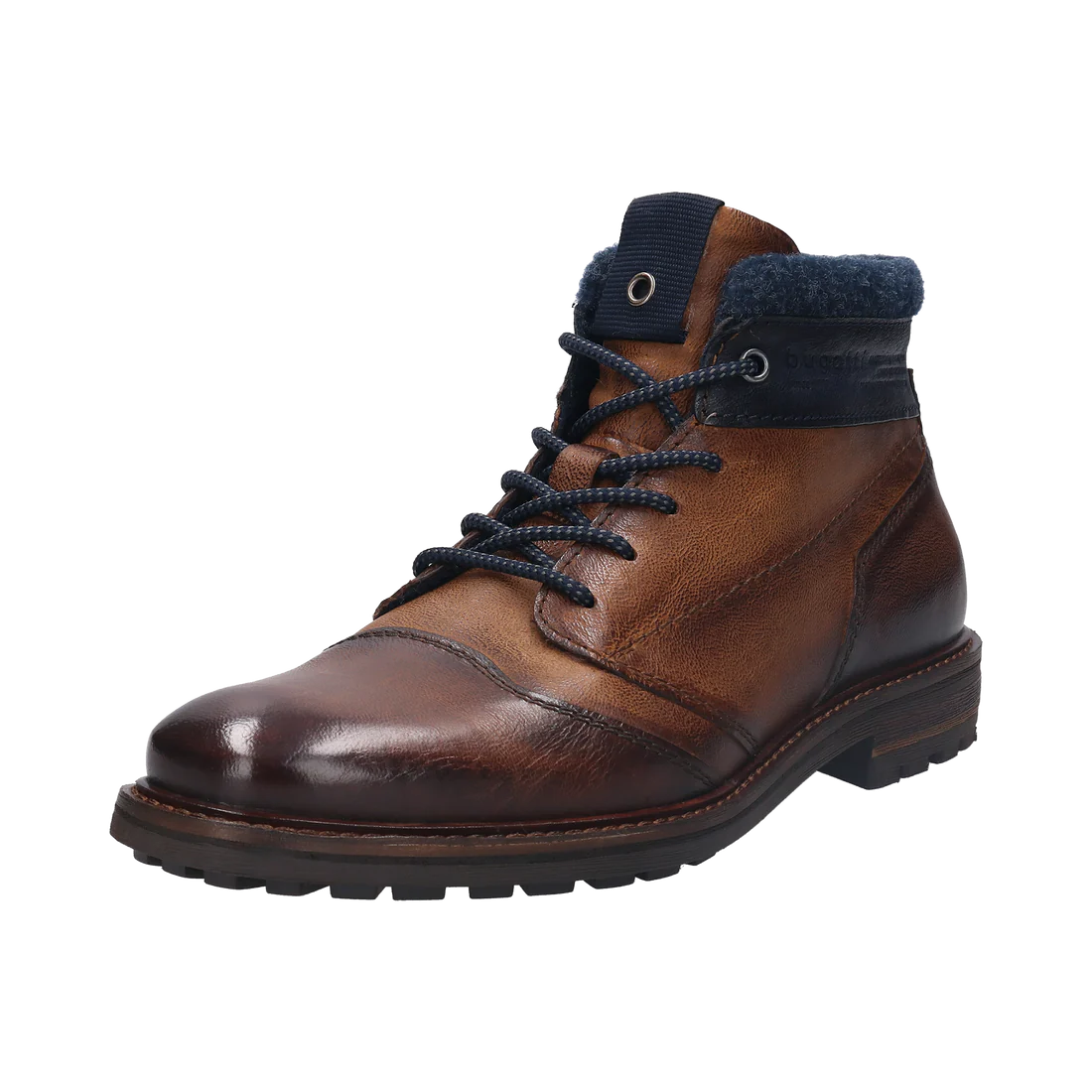 331-ACC34-3232-6163 | BUGATTI Dark Brown / Cognac Boots