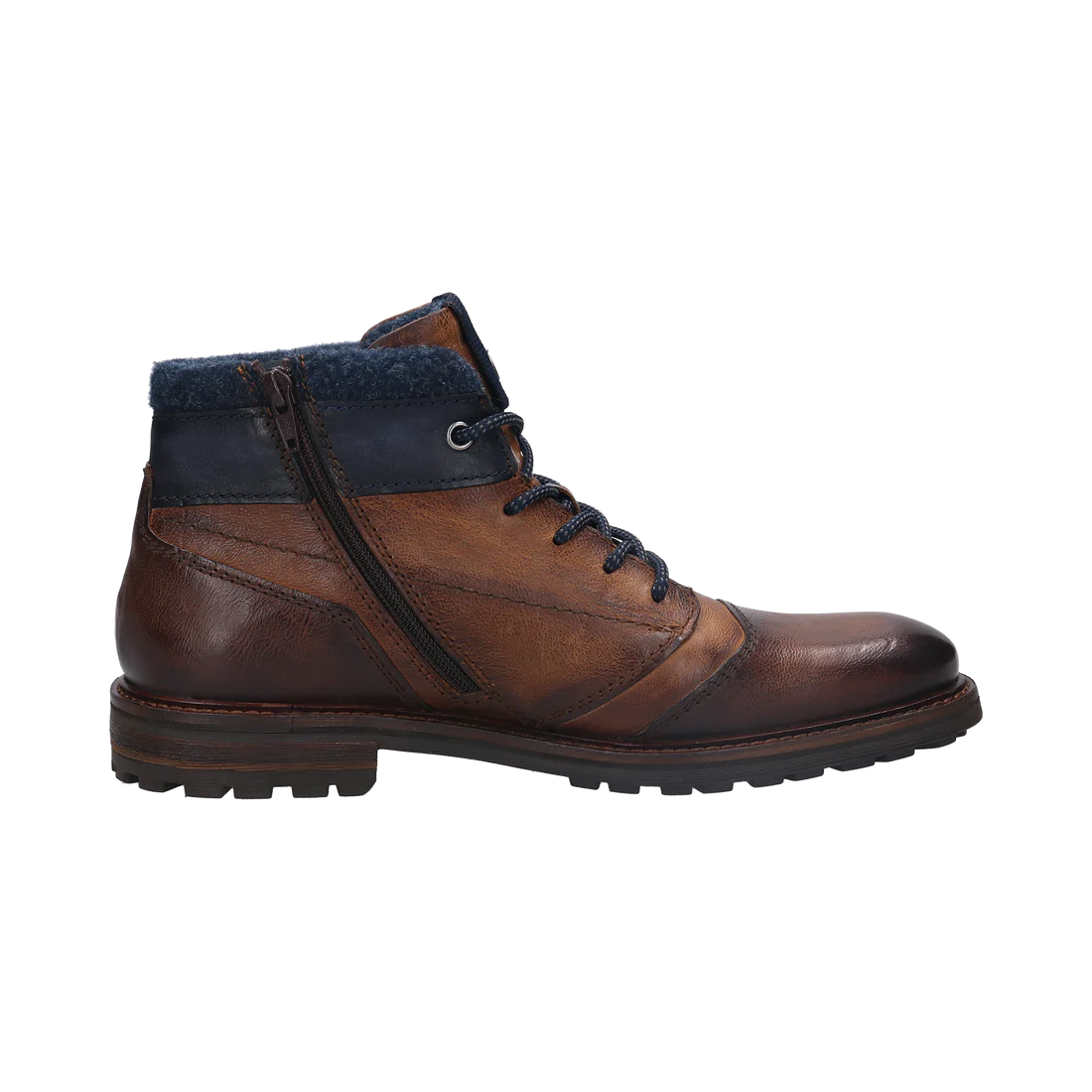 331-ACC34-3232-6163 | BUGATTI Dark Brown / Cognac Boots