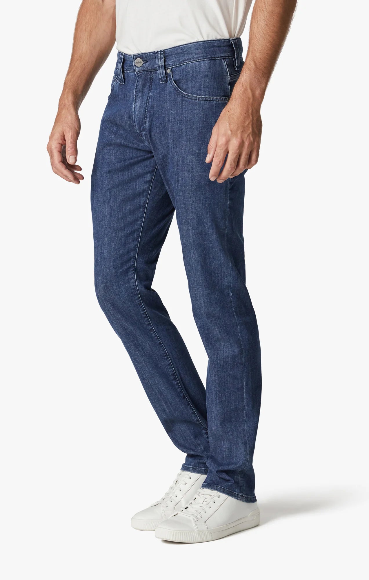 34 HERITAGE Courage Straight Leg Jeans In Mid Kona