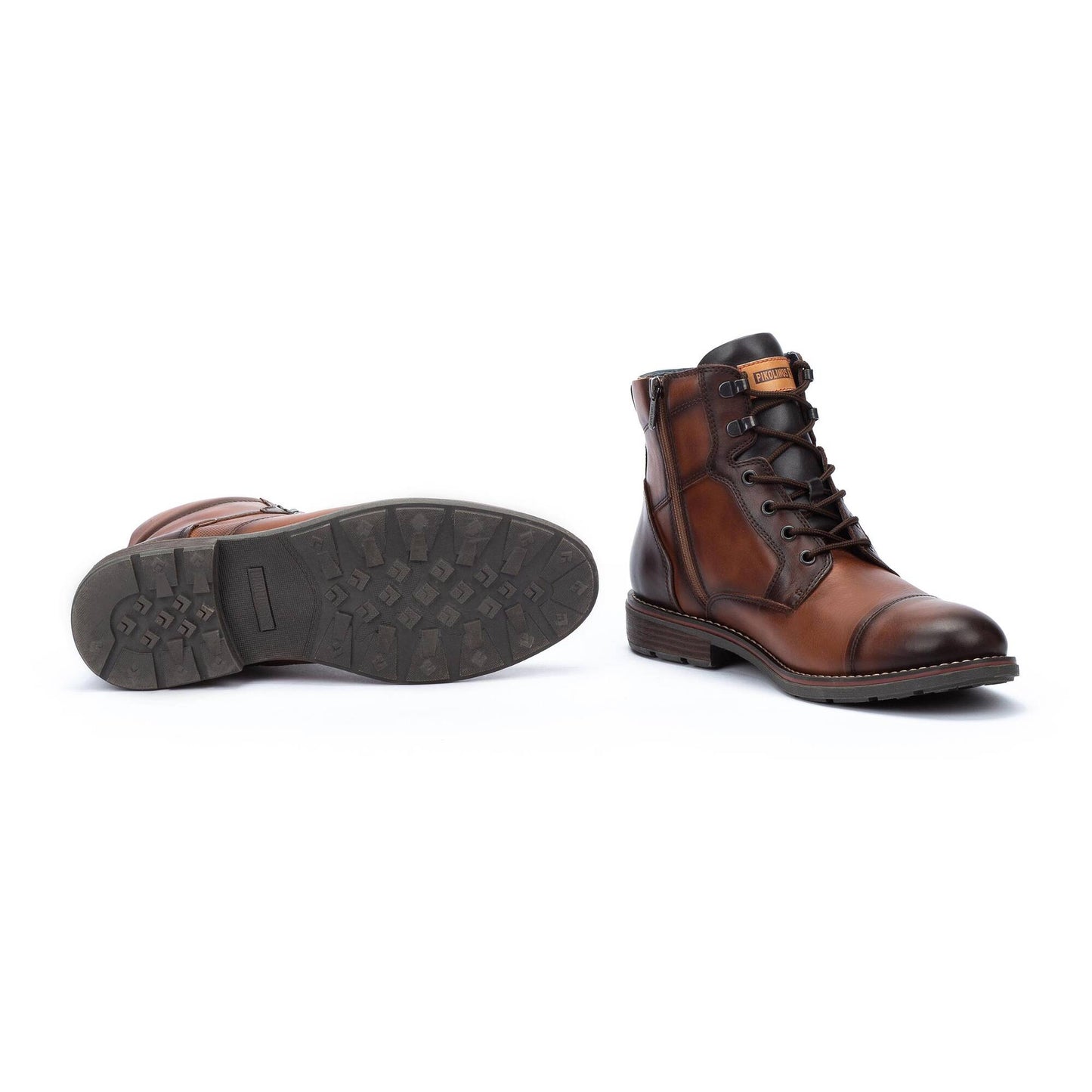 Pikolinos| YORK-Lace-up boots with zip inside  M2M-8156C1-CUERO