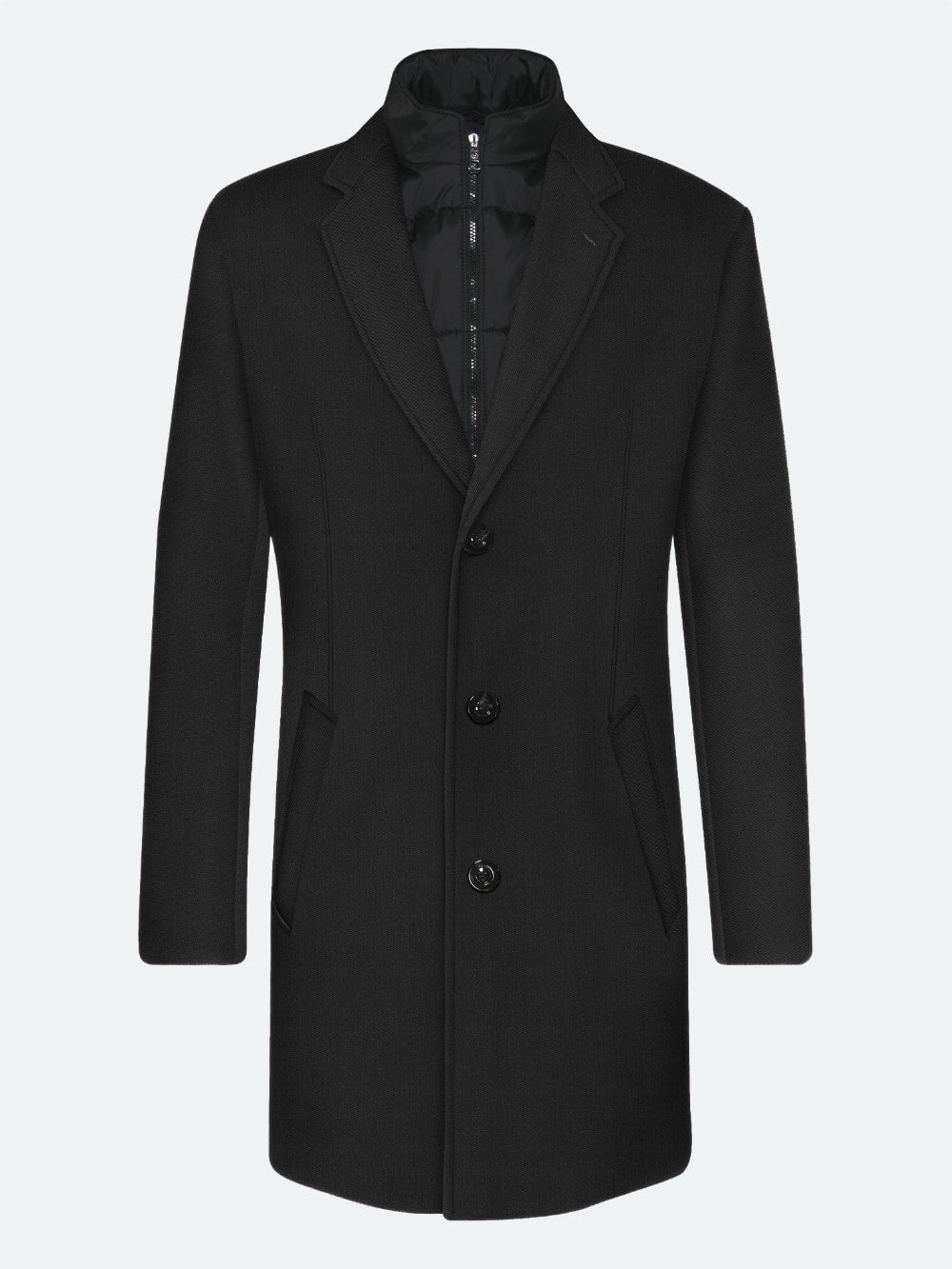 Bugatti Wool Coat Black 621428-69071-290