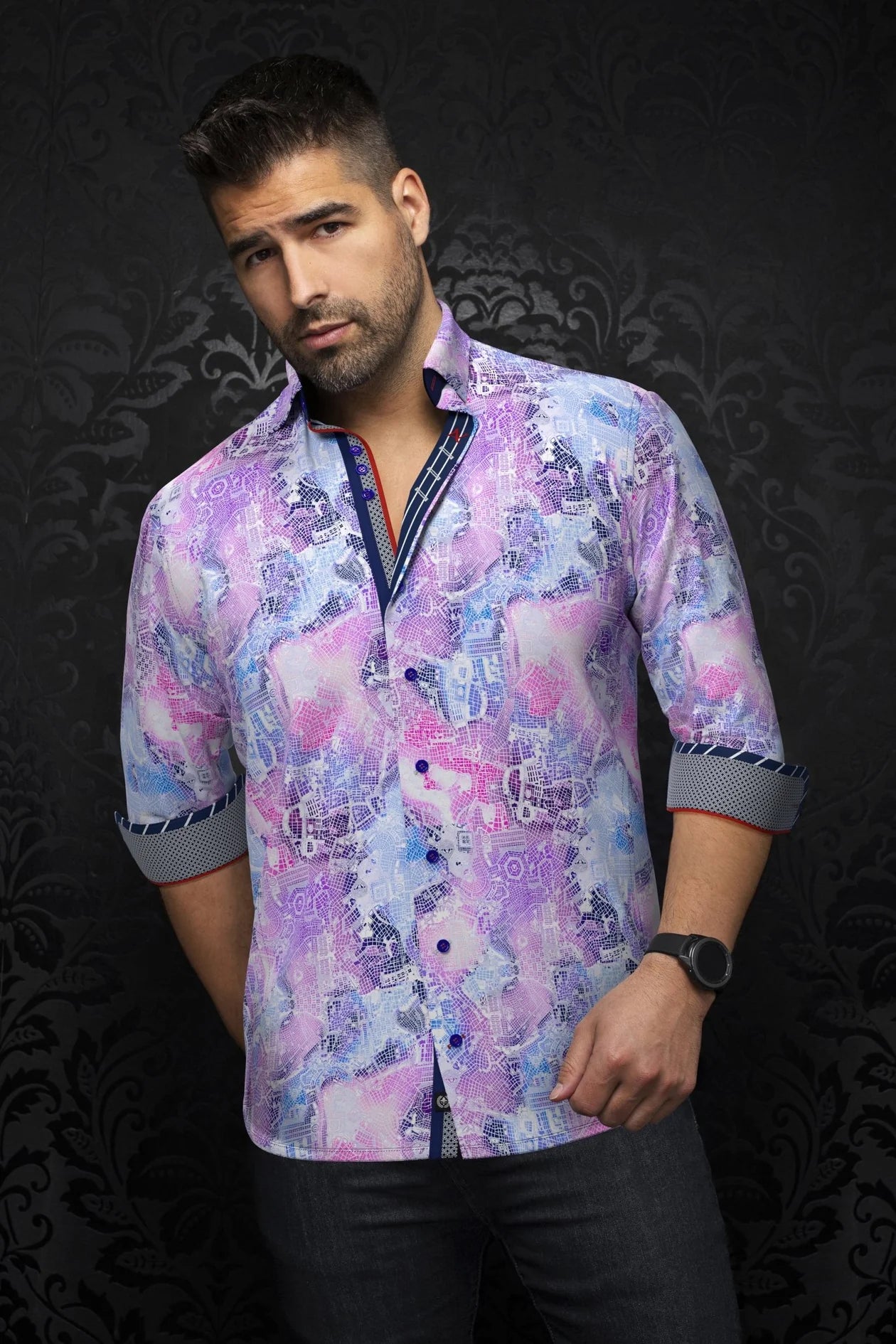 AU Noir-SHIRT | MIRABEAU Purple