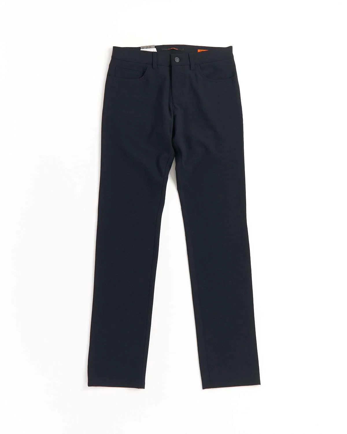 Alberto-PANTS | PIPE CERAMICA NAVY 5 POCKET DRESS PANTS