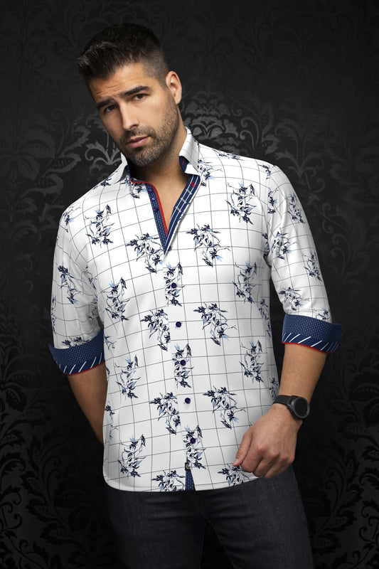 AU Noir-SHIRT | Distefano White Blue