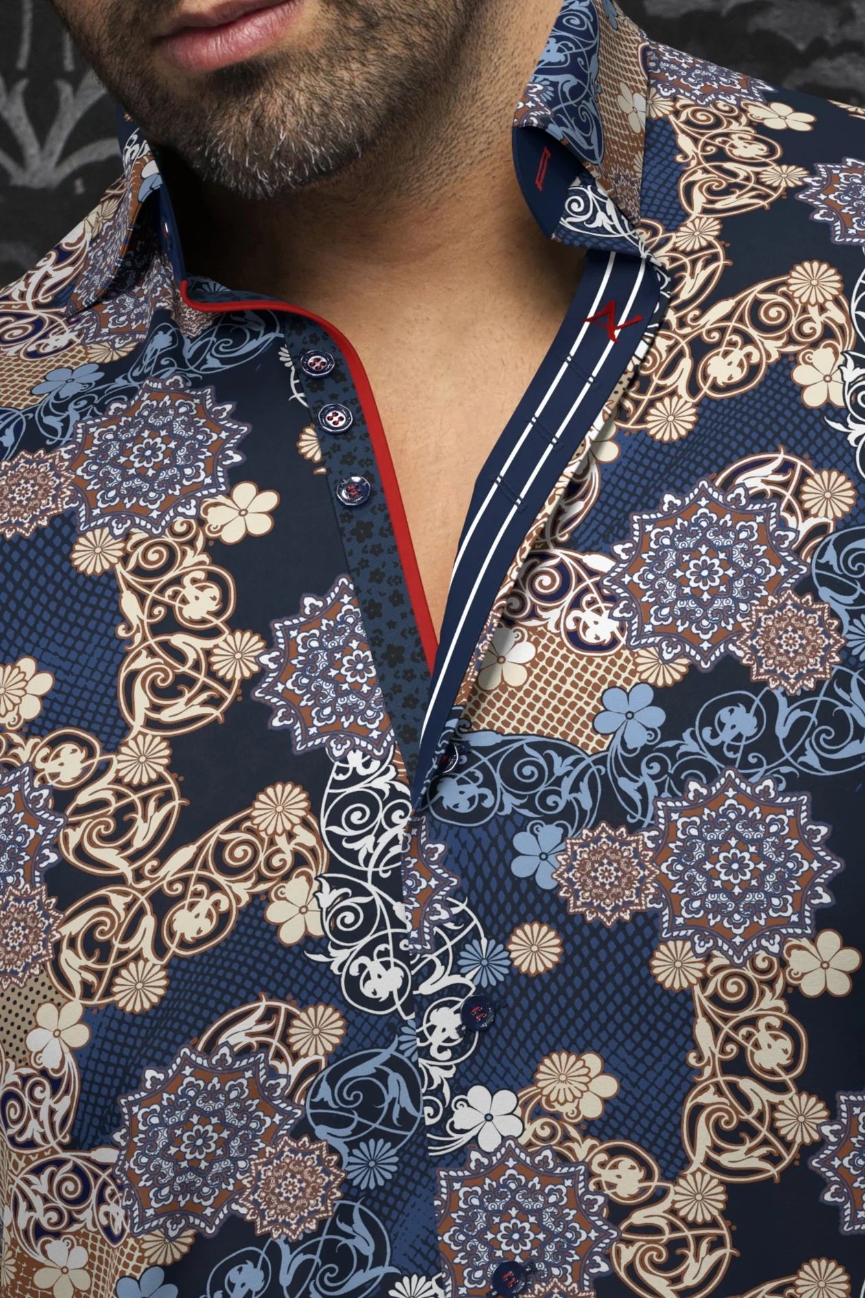 Au Noir Shirt | ALBORI Navy Tobacco