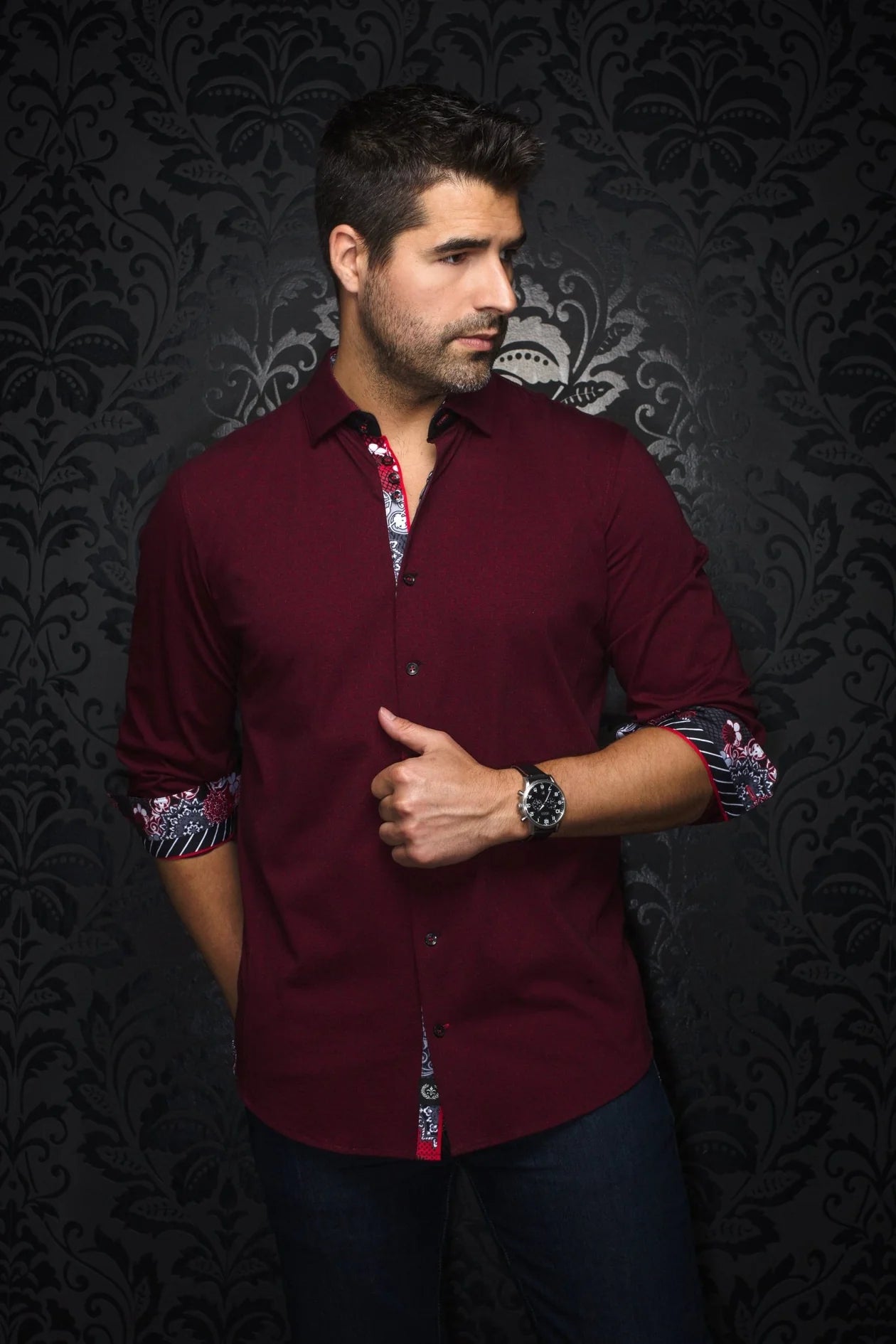 AU Noir-Shirt | Nelson Black red