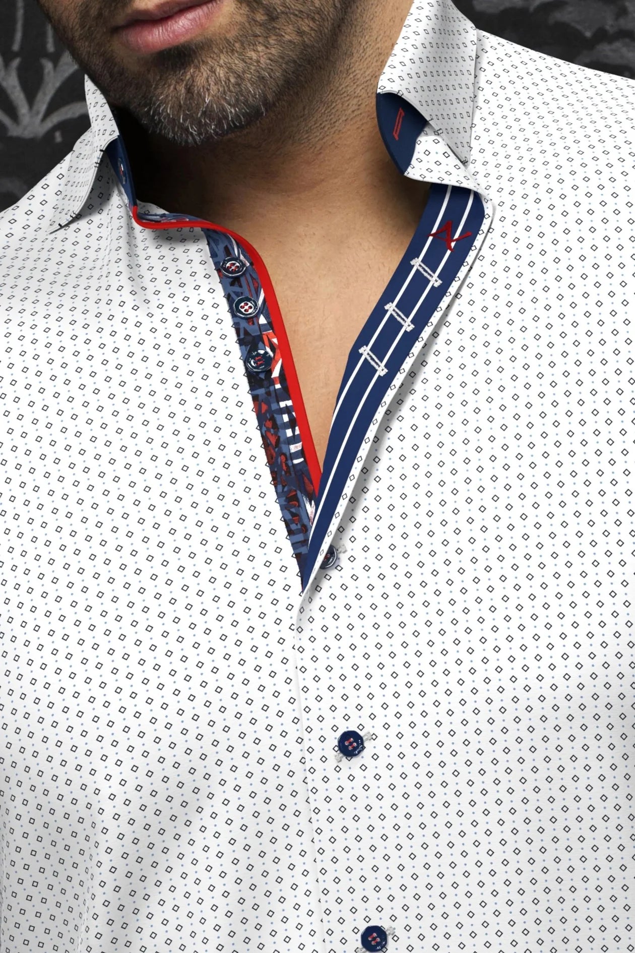 AU Noir-SHIRT | BALLERINI White Navy