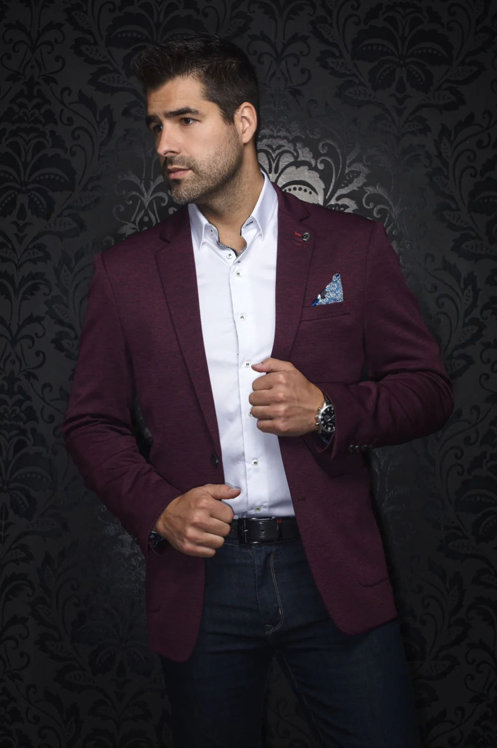 AU Noir- Blazer | Delon Burgundy