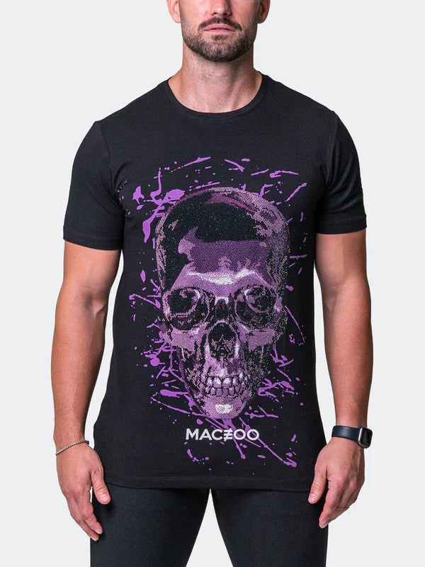 MACEOO-TEE skull purple black