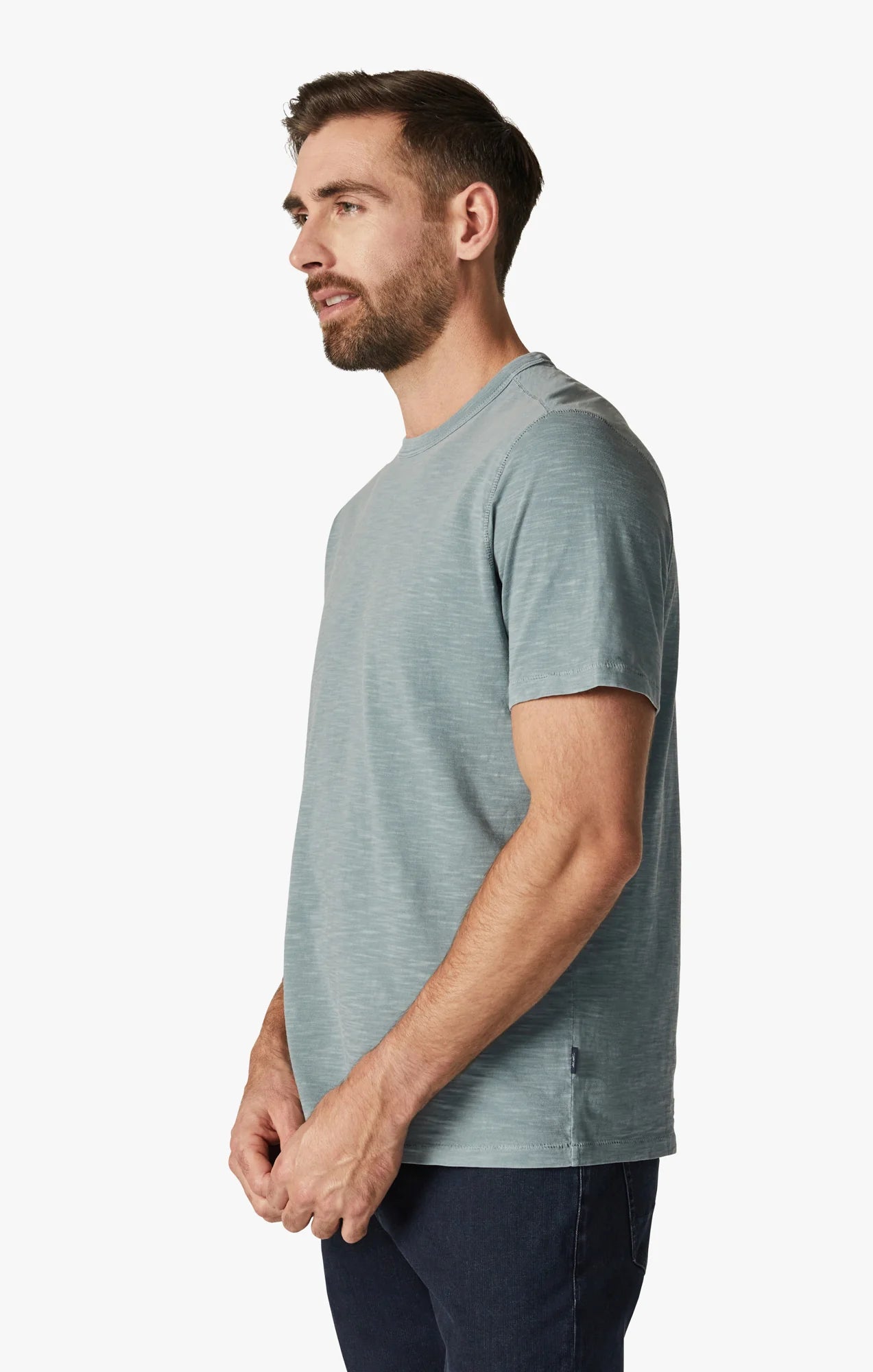 34 HERITAGE. T-Shirt Slub Crew Neck Tee Citadel