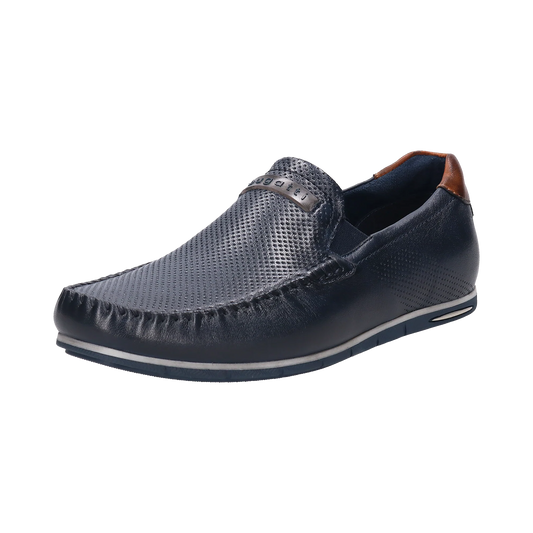 Bugatti Leather moccasin dark blue 321-A2X6G-4000