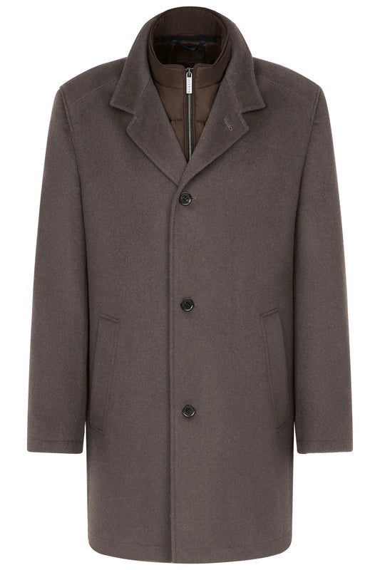 Bugatti Wool Coat Grey Brown 621428-69071