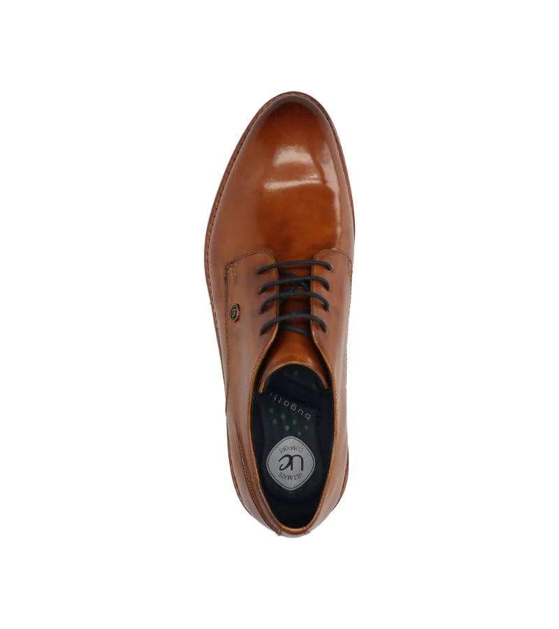 312-A5T05-1000 | Bugatti Mens Tan Leather Dress Shoe