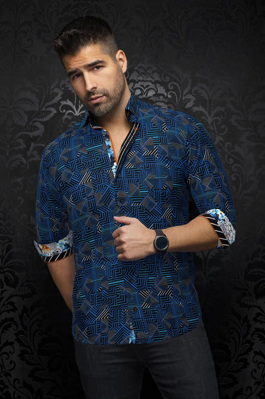 AU Noir Shirt | Arienzo Blue