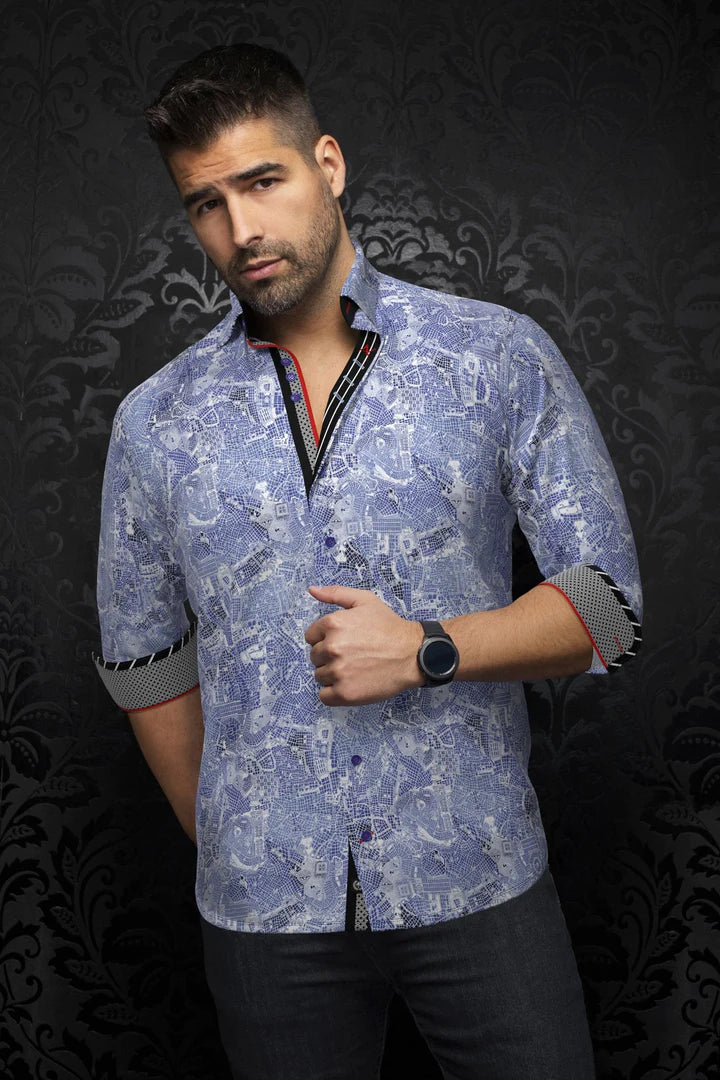 AU Noir Shirt | MiraBeau Lt Blue