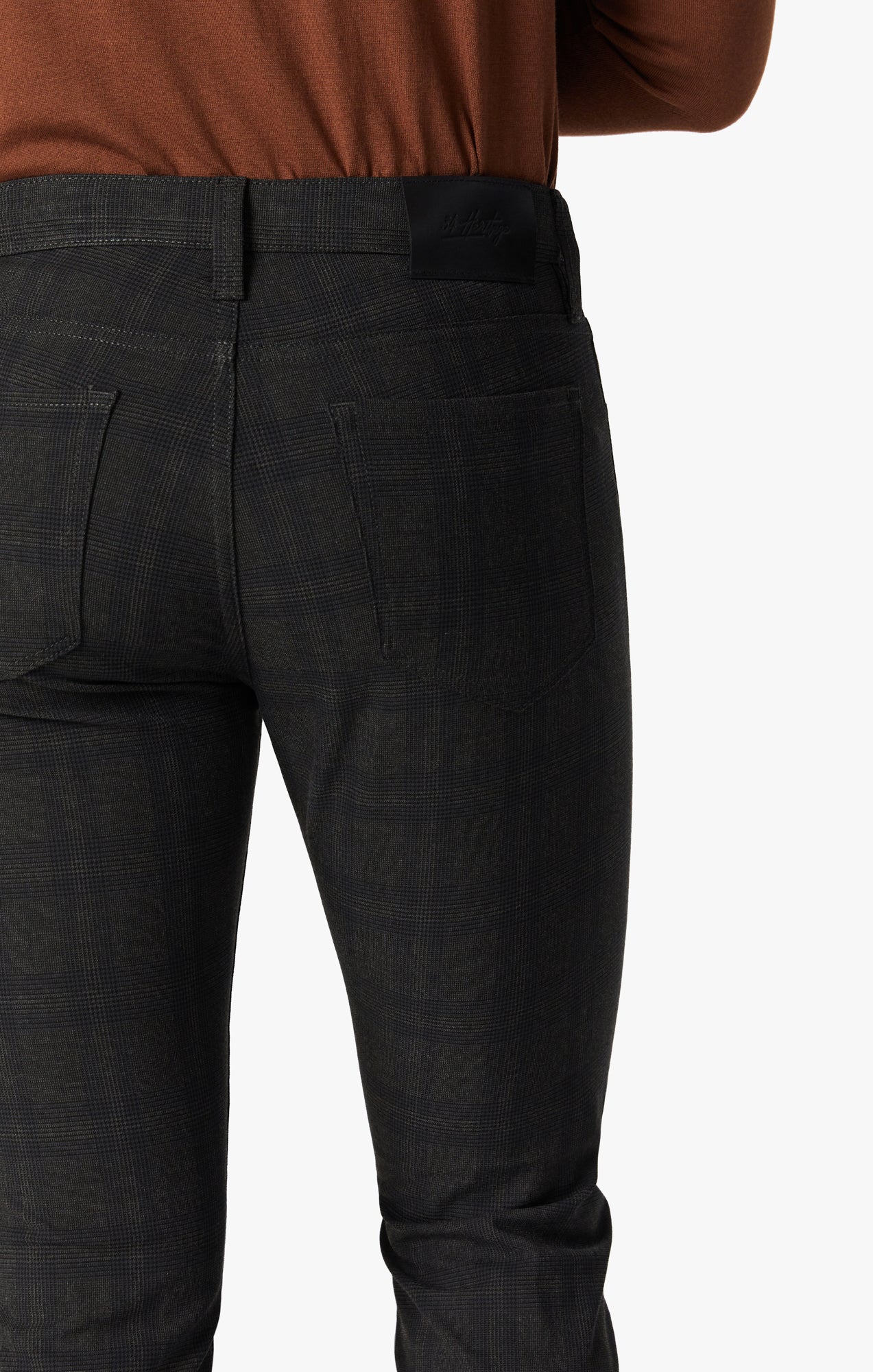 34 HERITAGE. JEANS |  Courage Straight Leg Pants in Coal Elite Check