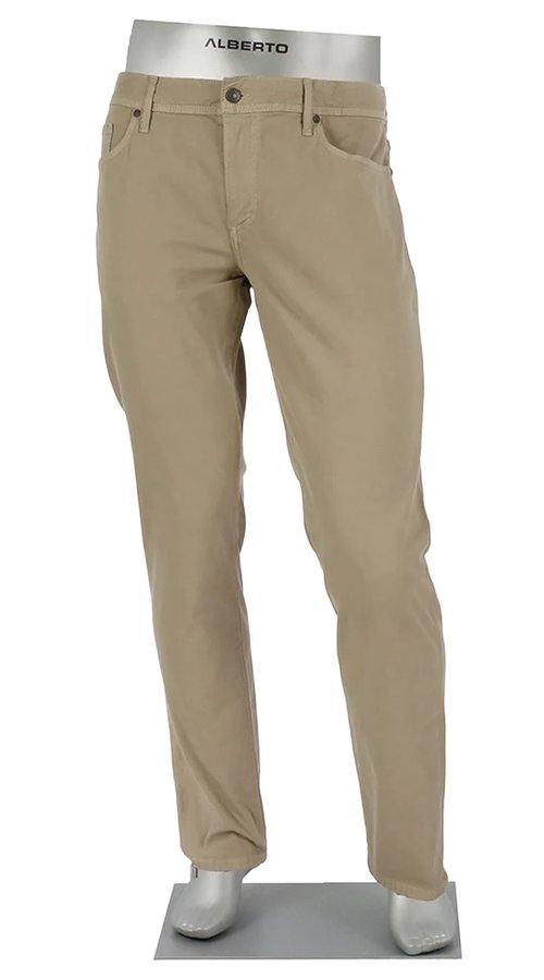 Alberto-PANTS | PIPE SOFT TWILL TAN