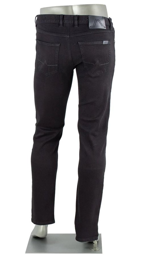 Alberto-PANTS | PIPE DENIM SUPER STRETCH DUAL FX BLACK