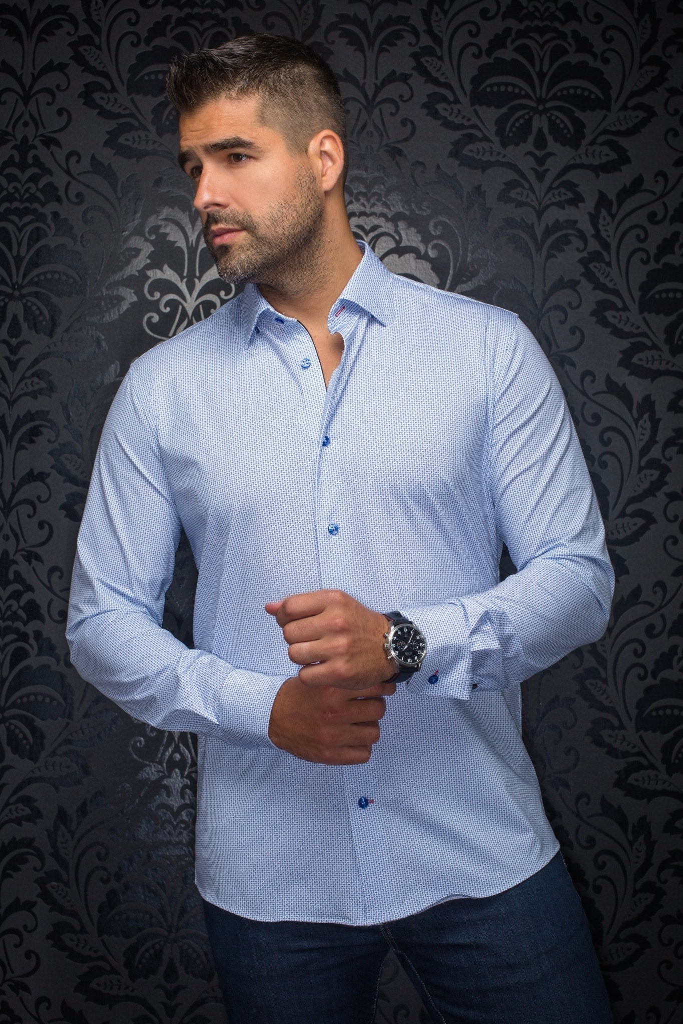 Chemise | ALEXANDER-STAR, blue - AU NOIR