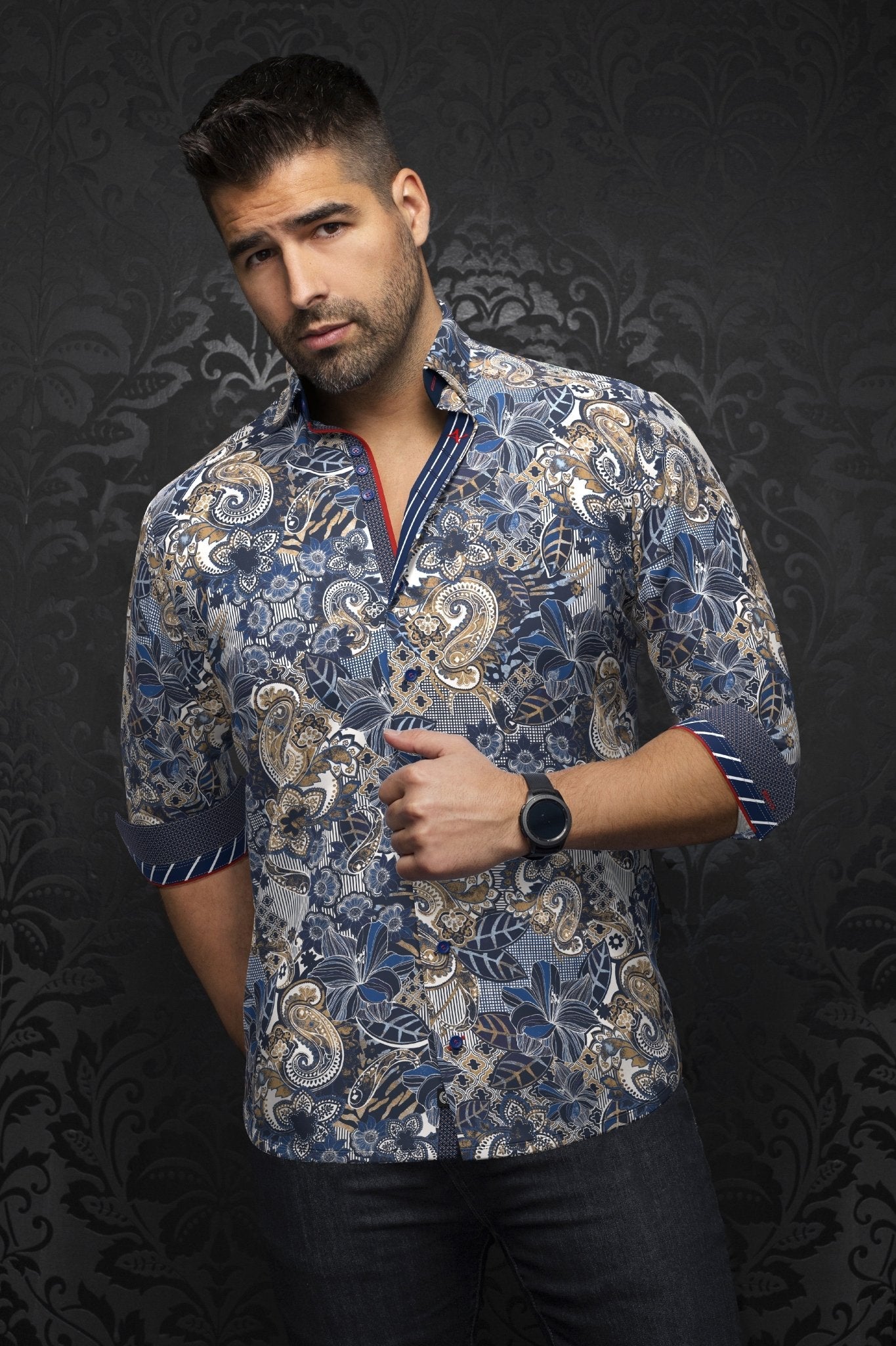 CHEMISE | MACHADO, Navy Stone - AU NOIR