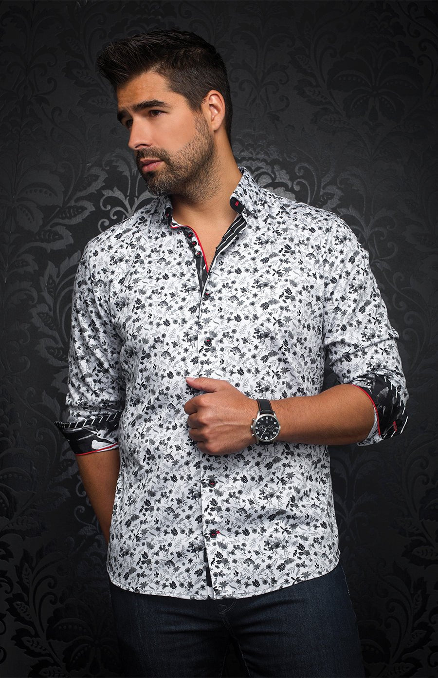 Chemise | SALVATORE, white - AU NOIR