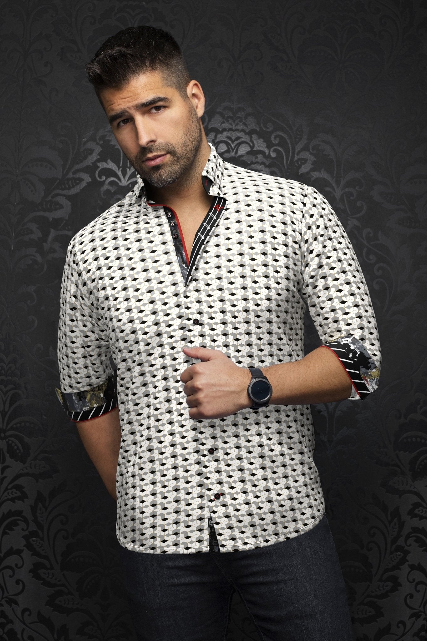 CHEMISE | SUARINO, White Gold - AU NOIR