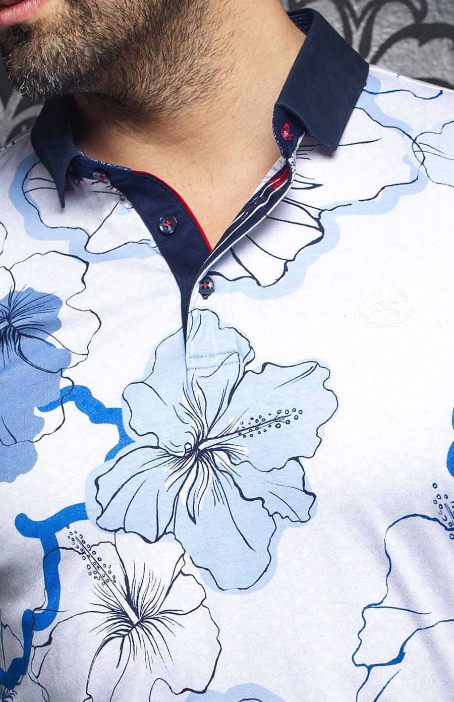 Polo | MOLOKAI, White / Blue - AU NOIR