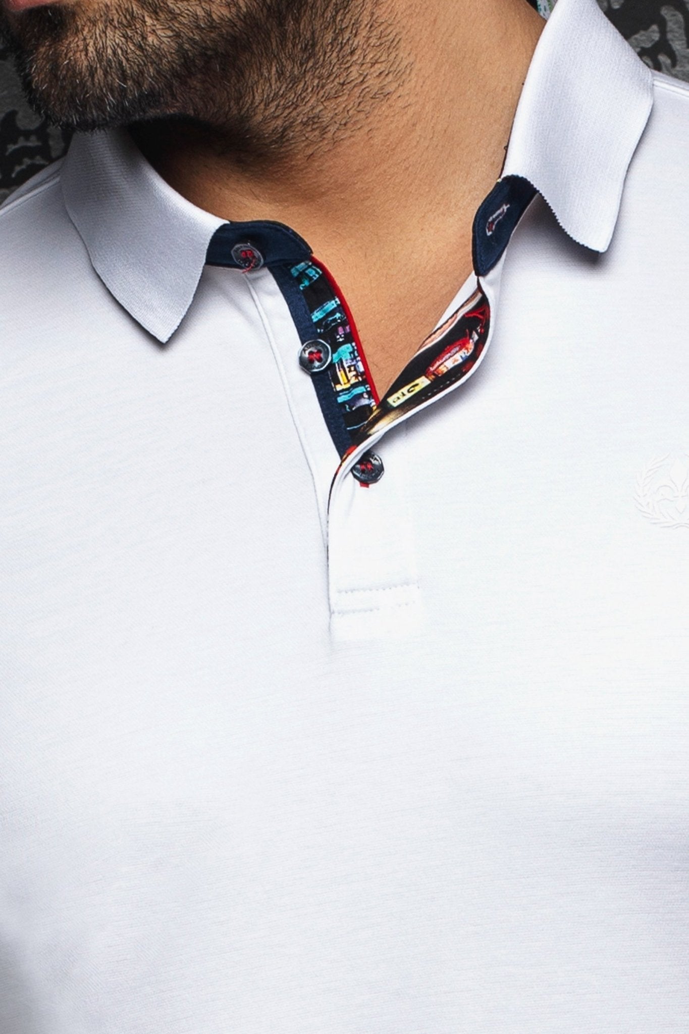 Short-Sleeve Polo | Eagle White - AU NOIR